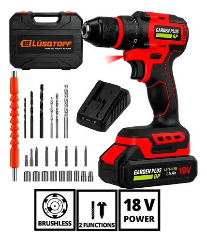 Garden Plus Taladro Atornillador Inalambrico 18v Garden Plus Maletin