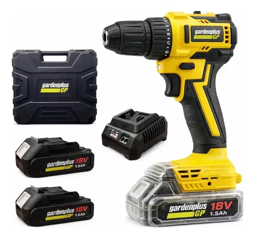 Lusqtoff Taladro Atornillador 18V GP Garden Plus de Lusqtoff + 2 Baterías LH-199