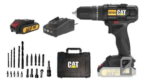 Cat Taladro Atornillador Percutor 13 Mm Dx155 Cat Color Negro
