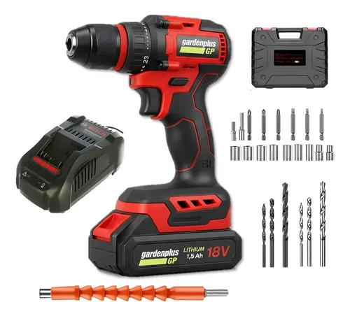 Lusqtoff Taladro Atornillador Brushless Gp By Lusqtoff 18v Bateria Rojo 50