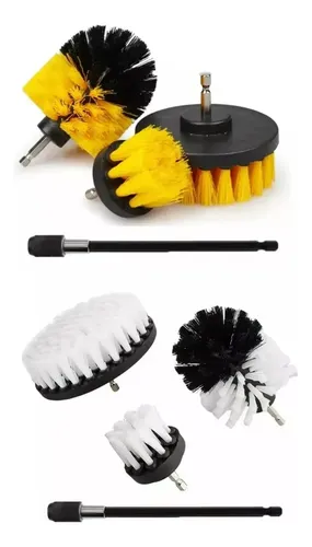 Kit 6 Cepillos Para Taladro Tapizados (cerda Media Y Suave)