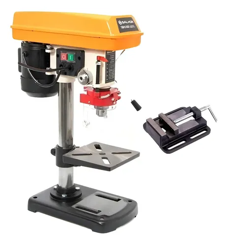 Salkor Taladro Banco 13mm 250w 5vel Agujereadora Salkor + Morsa Pla