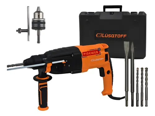 Lüsqtoff - PIDEWEB Rotomartillo Taladro Percutor 850w Sds Plus V. Variable Naranja 50 Hz